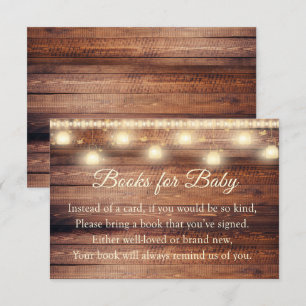 Neutralt Wood Baby Shower Bokar för Baby-kort Inbjudningar