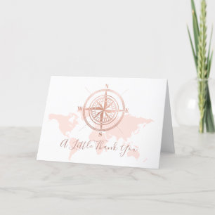 Neutralt World Map Travel Äventyr Baby Shower Tack Kort