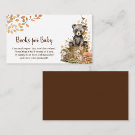 Neutralten Baby Shower Bokar för skog i Rustic Woo Tilläggskort
