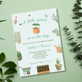 Neutralten Baby Shower, en liten skugga från Sprou Inbjudningar