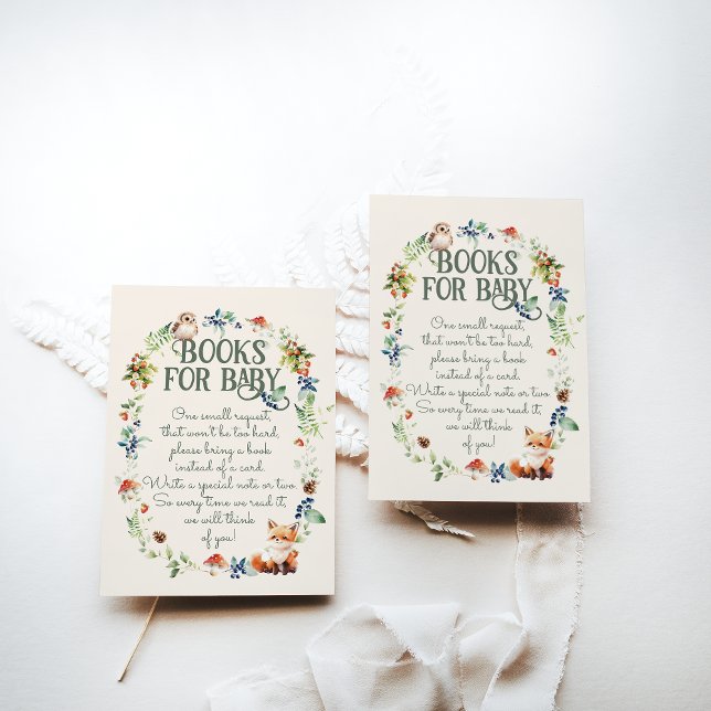 Neutralten Baby Shower för Äventyr Woodland Animal Tilläggskort (Skapare uppladdad)