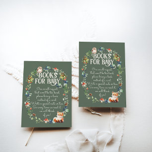 Neutralten Baby Shower för Äventyr Woodland Animal Tilläggskort