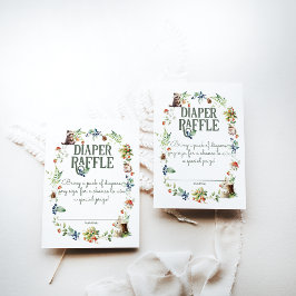 Neutralten Baby Shower för Äventyr Woodland Animal Tilläggskort