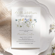 Neutralten Baby Shower för en liten Wildblomma-Blo