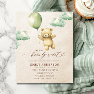 Neutralten Baby Shower för Grönt för budgetfördröj Flygblad