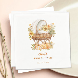Neutralten Baby Shower för höstpumpa Pappersservett