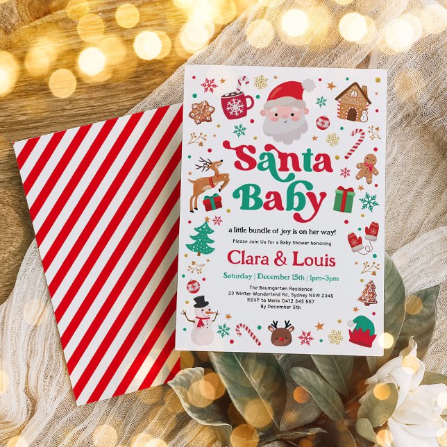 Neutralten Baby Shower för jultomten i Baby Inbjudningar (Skapare uppladdad)