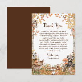 Neutralten Baby Shower för skog från Rustic Woodla Tack Kort