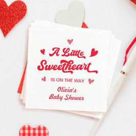 Neutralten Baby Valentines Shower Pappersservett