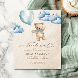 Neutralten Blue Boy Baby Shower för budgetfack Flygblad