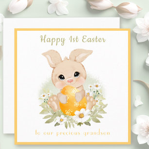Neutralten Cute Gult Bunny första Påsk-kortet Kort