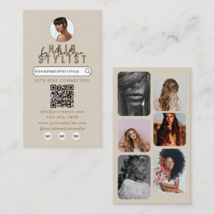 Neutralten Influencer Beauty Salon Hair Makeup Pho Visitkort