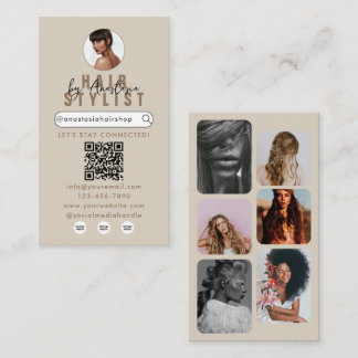 Neutralten Influencer Beauty Salon Hair Makeup Pho Visitkort