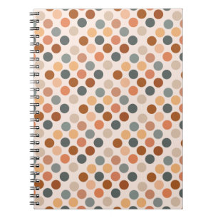 Neutralten Retro Boho Dots Anteckningsbok