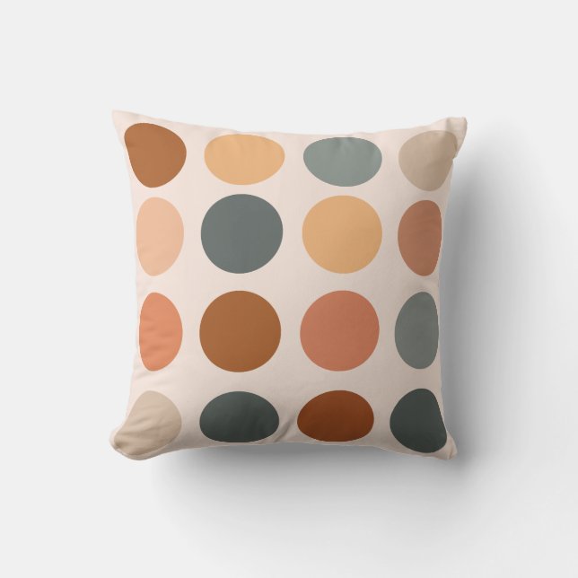 Neutralten Retro Boho Dots Kudde (Framsida)