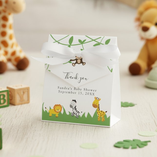 Neutralten Safari Baby Shower Cute Jungle Animals Presentaskar (Skapare uppladdad)