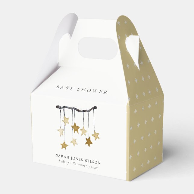 Neutralten Stjärna för bärbara  med den enkla Gult Presentaskar (Framsidan Sidan)