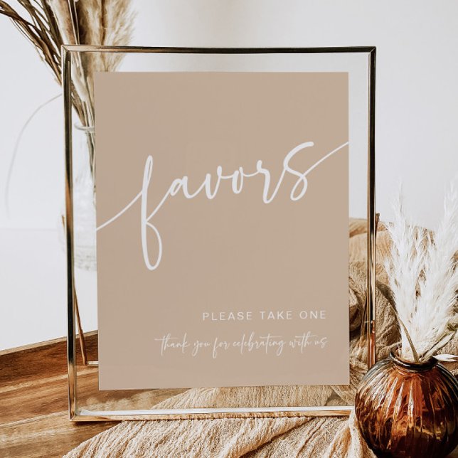 Neutralten Taupe Favoritsignera modern Minimalist  Poster (Skapare uppladdad)