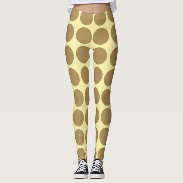 Neutralten Teak Cream Dots Leggings (Framsida)