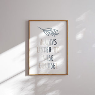 Neutralten Vattenfärg lyssnar alltid på poster med
