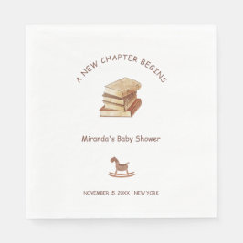 Neutraltens minimalistiska nykapitelbabyskuva för  pappersservett