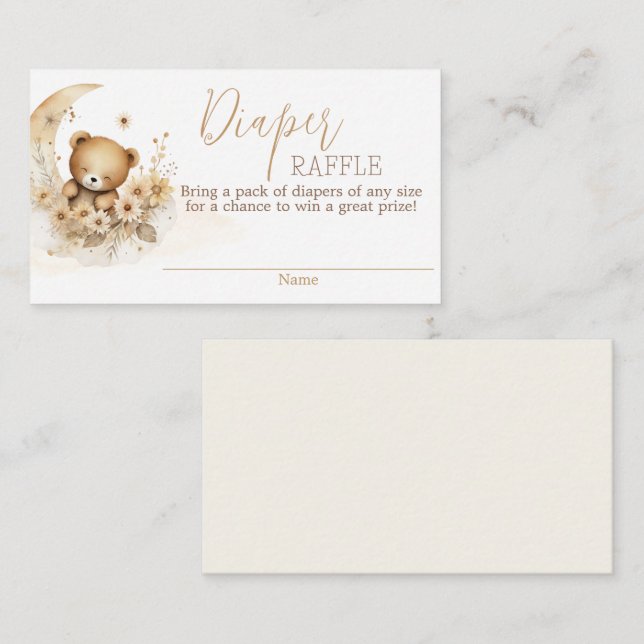 Neutraltens Nalle - kort för hårklammer (Fram/baksida)