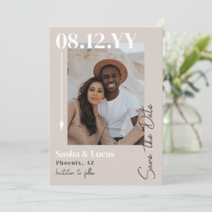 Neutralter Linjetypografi - Spara datum Datumet