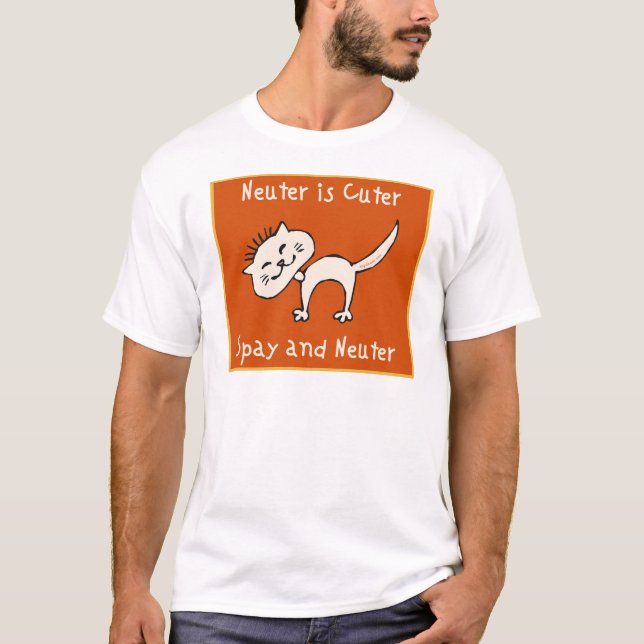 Neutrat är mer gullig (katten) t-shirt (Framsida)