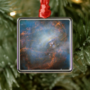 Neutron-stjärna i Crab Nebula. Julgransprydnad Metall