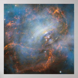 Neutron-stjärna i Crab Nebula. Poster