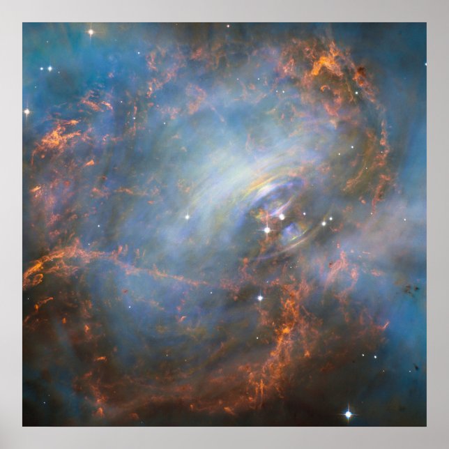 Neutron-stjärna i Crab Nebula. Poster (Framsidan)