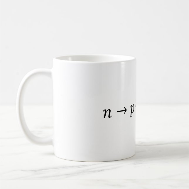 Neutron till Proton Beta Decay - Nuclear Physics B Kaffemugg (Vänster)