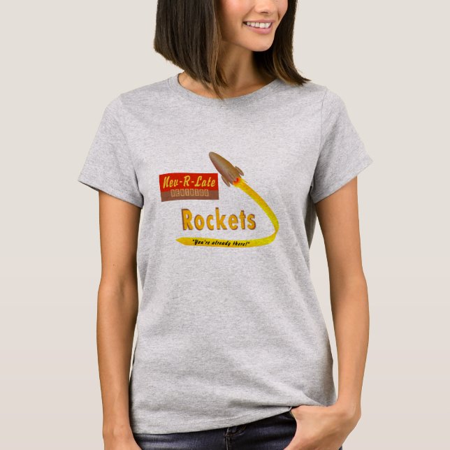 Nev-R-Late Neutrino Raketer - t-shirt (Framsida)