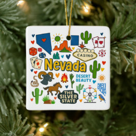 Nevada Anpassad Familjeresa Jul Julgransprydnad Keramik
