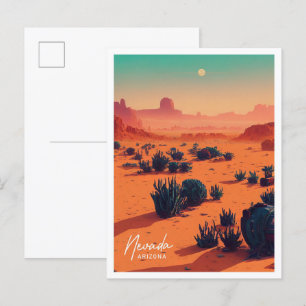 Nevada Arizona Travel Ställe illustration Vykort