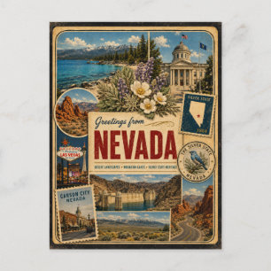 Nevada Autentisk Vintagestil Vykort