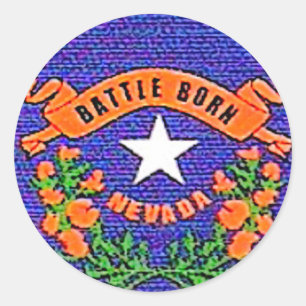 Nevada Battle Born Runt Klistermärke