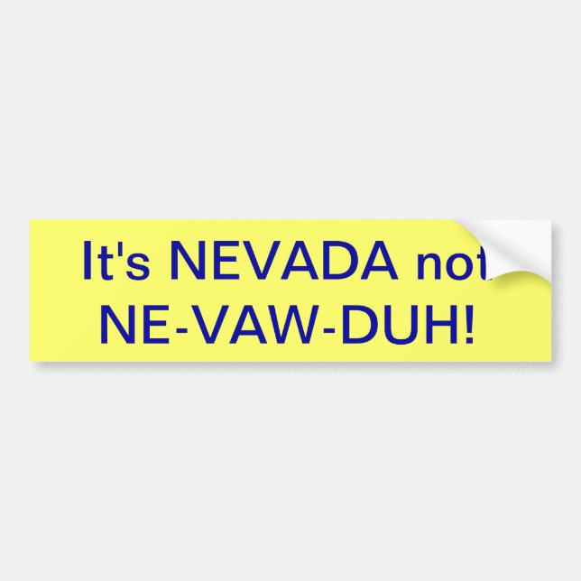 nevada bumbersticker bildekal (Framsidan)