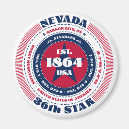 Nevada Circle Typography Souvenir Magnet