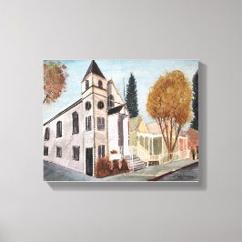 NEVADA CITY - vattenfärg, inslagen canvas print