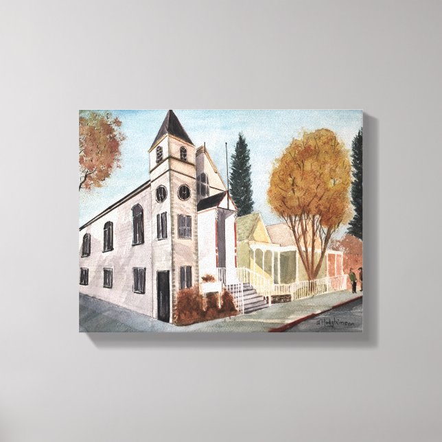 NEVADA CITY - vattenfärg, inslagen canvas print (Framsida)