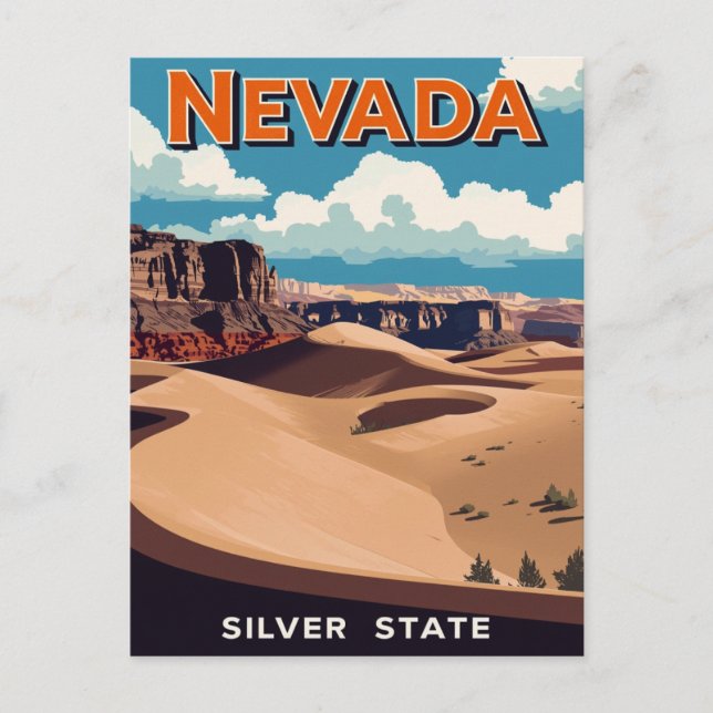 Nevada Desert Landscape Vykort (Framsida)