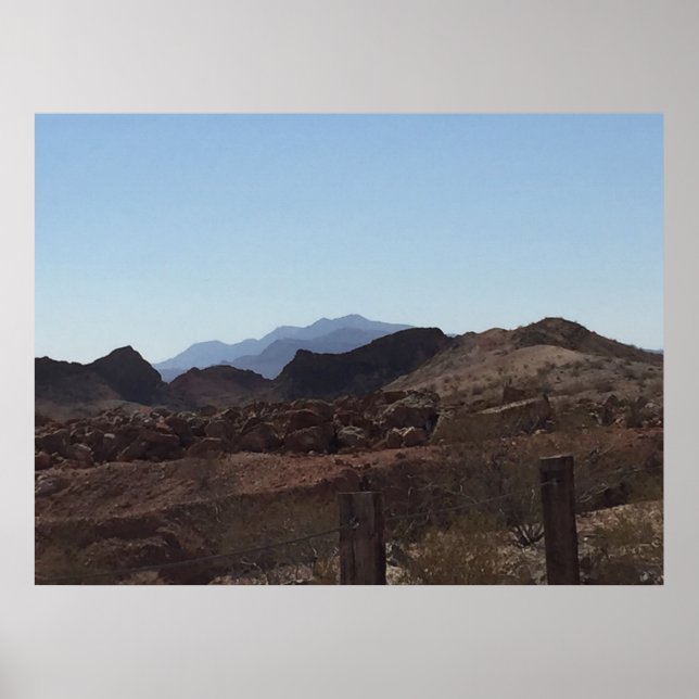 Nevada Desert Mountains Poster (Framsidan)