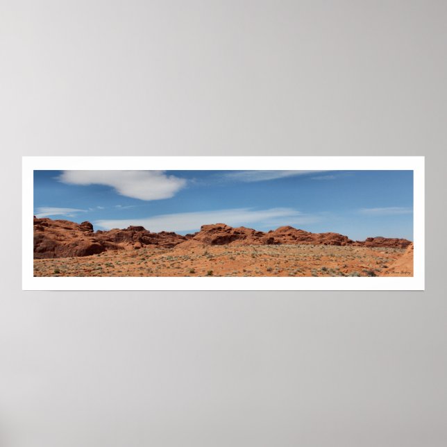 Nevada Desert Skyline Panoramic Poster (Framsidan)
