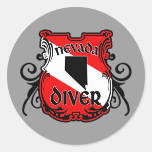 Nevada Diver Runt Klistermärke