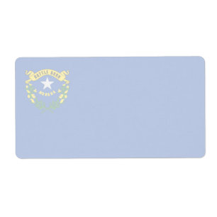 Nevada Faint Flagga Shipping Label Fraktsedel
