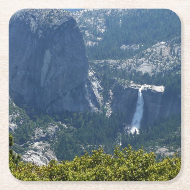 Nevada Falls från Panorama Trail Underlägg Papper Kvadrat (Framsidan)