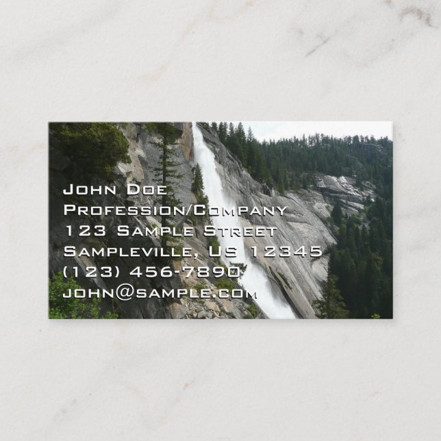 Nevada Falls i Yosemite National Park Visitkort (Framsida)