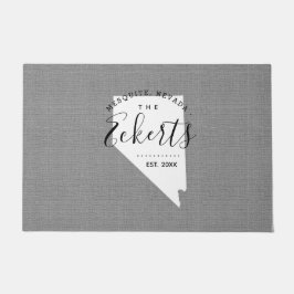 Nevada Family Monogram State Doormat