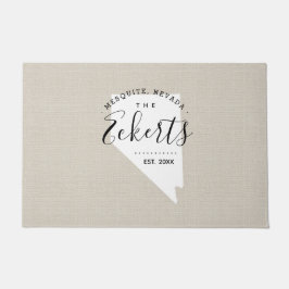 Nevada Family Monogram State Doormat